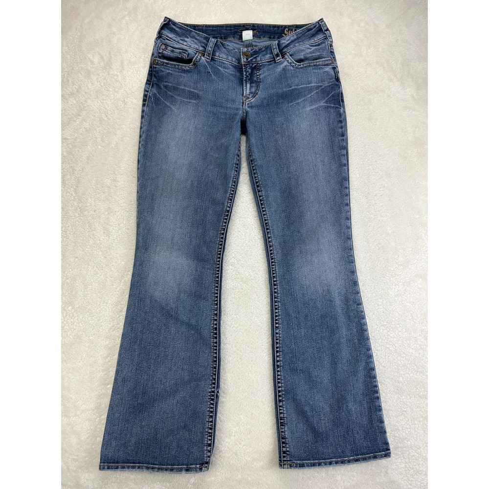 Silver Jeans Suki Bootcut Jeans Womens 32x32 Blue Denim Low Rise 5 Pocket Design
